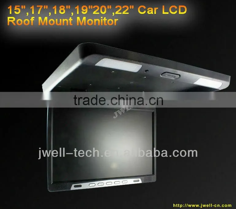 19" motorized bus monitor overhead monitor