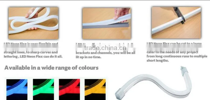 120v mini flex led neon light,220V 24V underwater neon flex,Flat Round 8W Neon Light