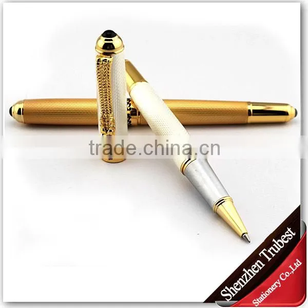 Jinhao Gold dragon pen , Jinhao gold ball pen with gold clip