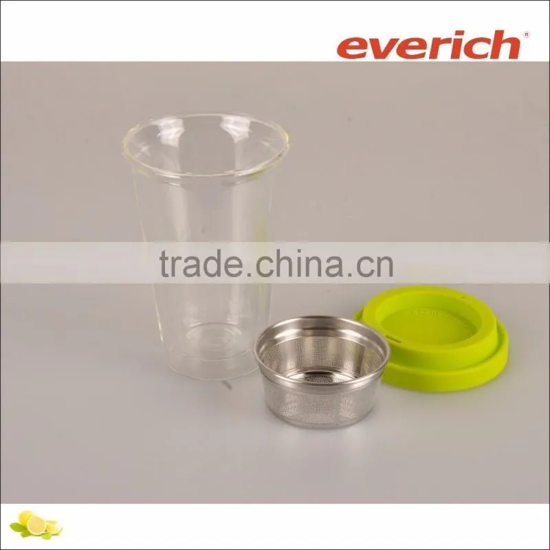 Everich 2016 300ml Everich Design Wholesale Tea Cups With Lids,Glass Material
