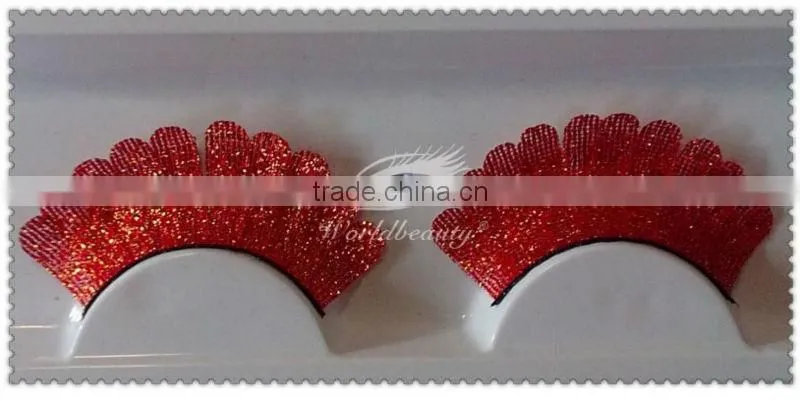wholesale hot red lace eyelashes high Quality
