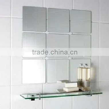 Art deco sandblasted mirror glass with double coated paint