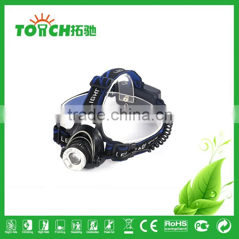 2000LM CRE E XM-L XML T6 LED Working Headlamp Headlight Zoomable Adjustable for Camping