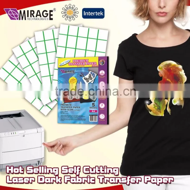 2016 Hot Selling Laser Dark Fabric Transfer Paper