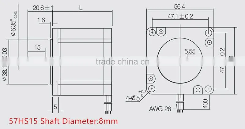 Toauto 573S09 3 phase 1.2 degree stepper motor leadshine motor