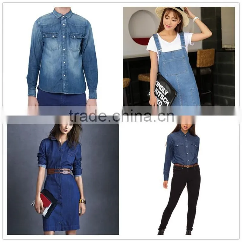 Cotton poly indigo denim jean fabric