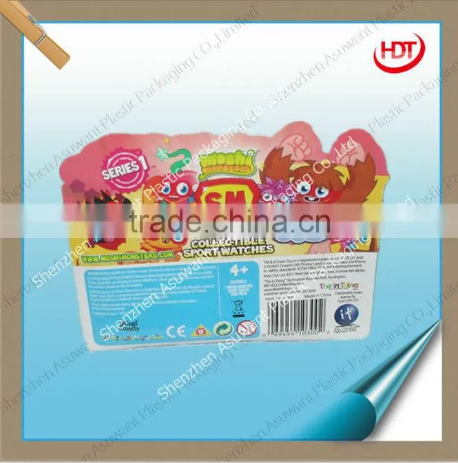 high quality plastic irregular bag for sport watch packaging