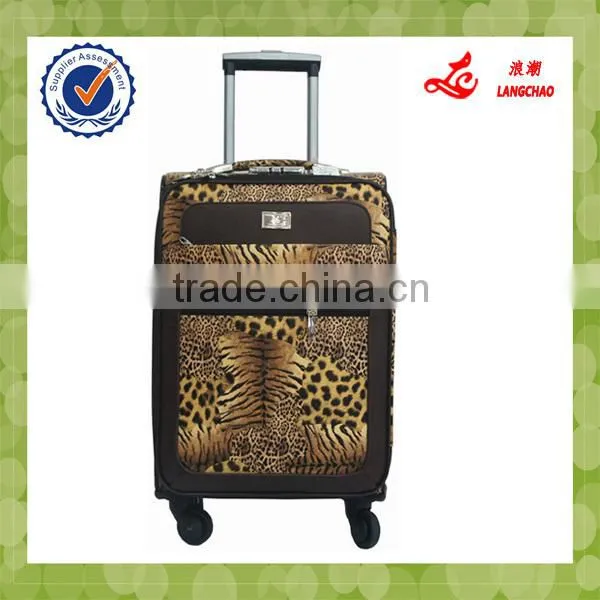 leopard material nice algeria market luggage bag