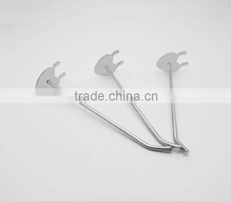 High quality Metal Chrome Plating Pegboard Display heart shape Hook For Sale