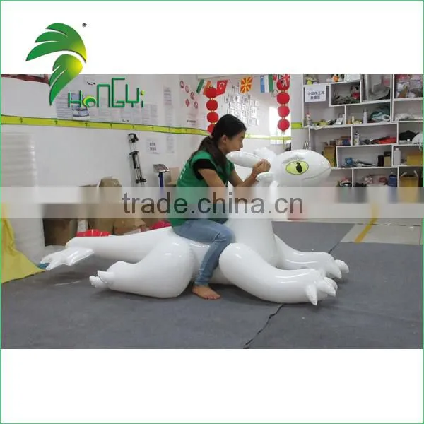 3M Long Best Quality White TPU Inflatable Toothless Dragon Animals Cartoon From Hongyi Toy