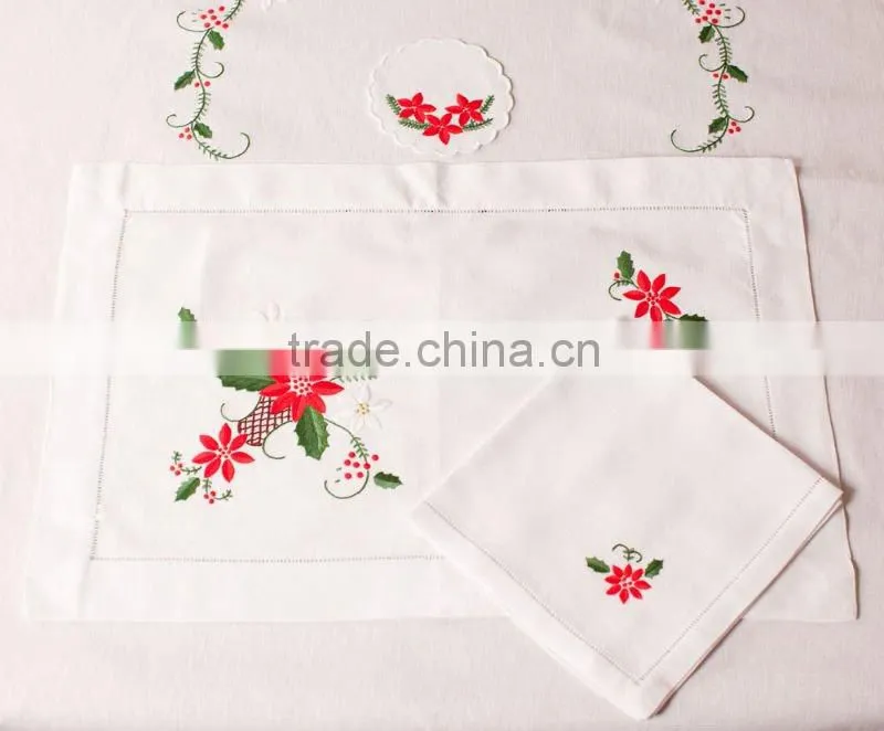 hand embroidery table cloth