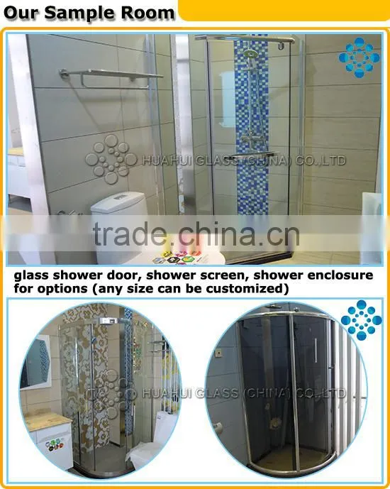 high quality frameless clear glass shower door