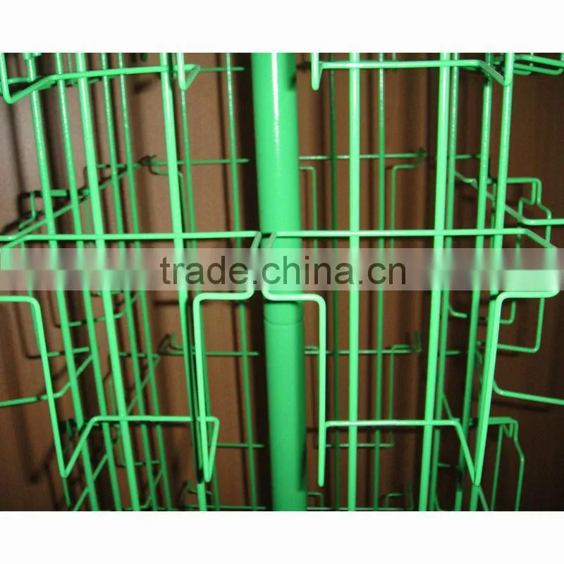 qualified metal revolving floor card stand from china