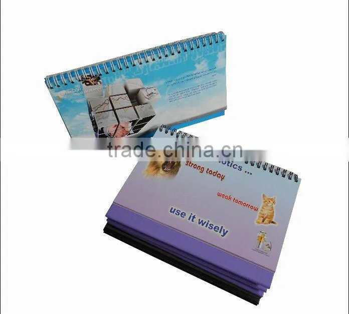 2014 spiral desk calendars / promotional calendars /table calendars