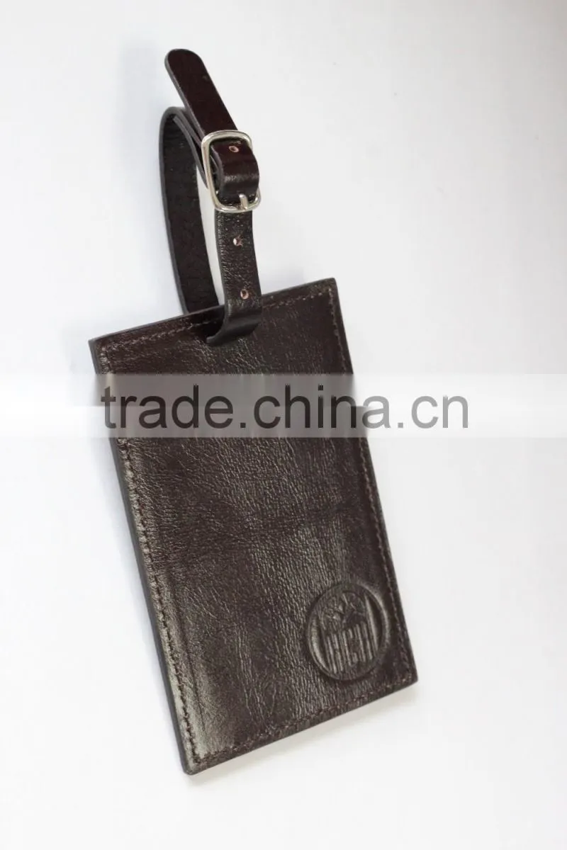 creative leather passport holder gift set with leather wallet leather luggage tag in gift box