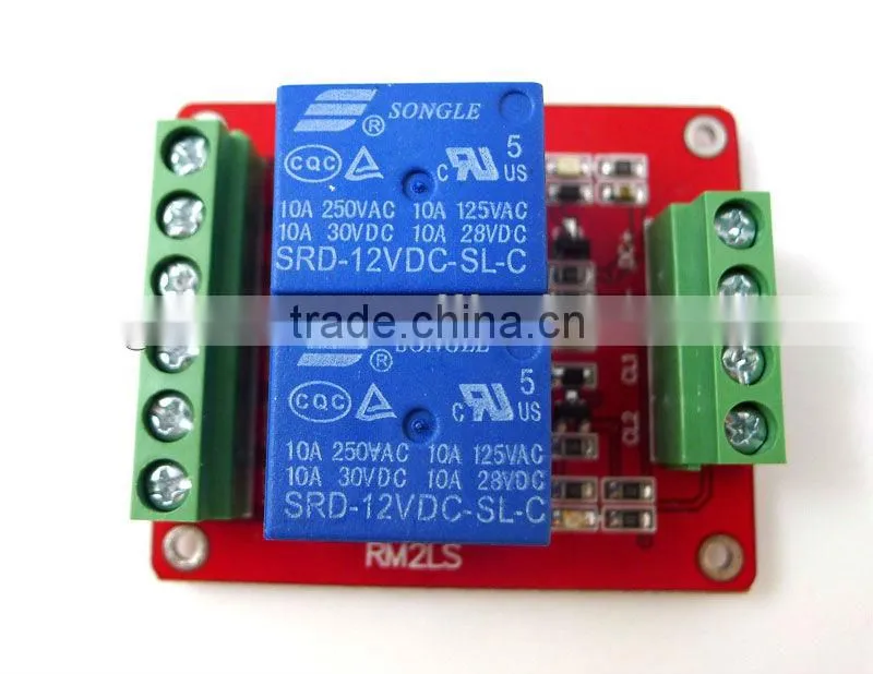 Two relay module /relay expansion board /with optocoupler isolation
