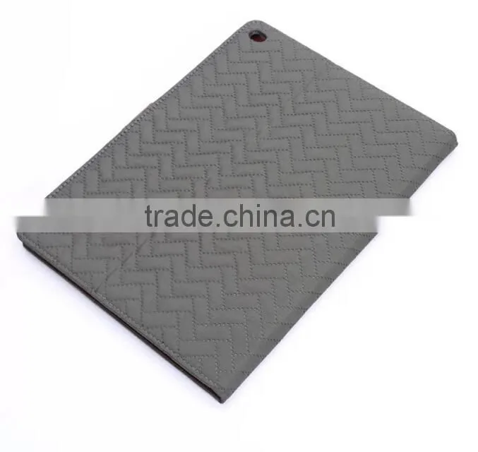 Fashion Luxury Grid Soft Leather Case For iPad Air 2