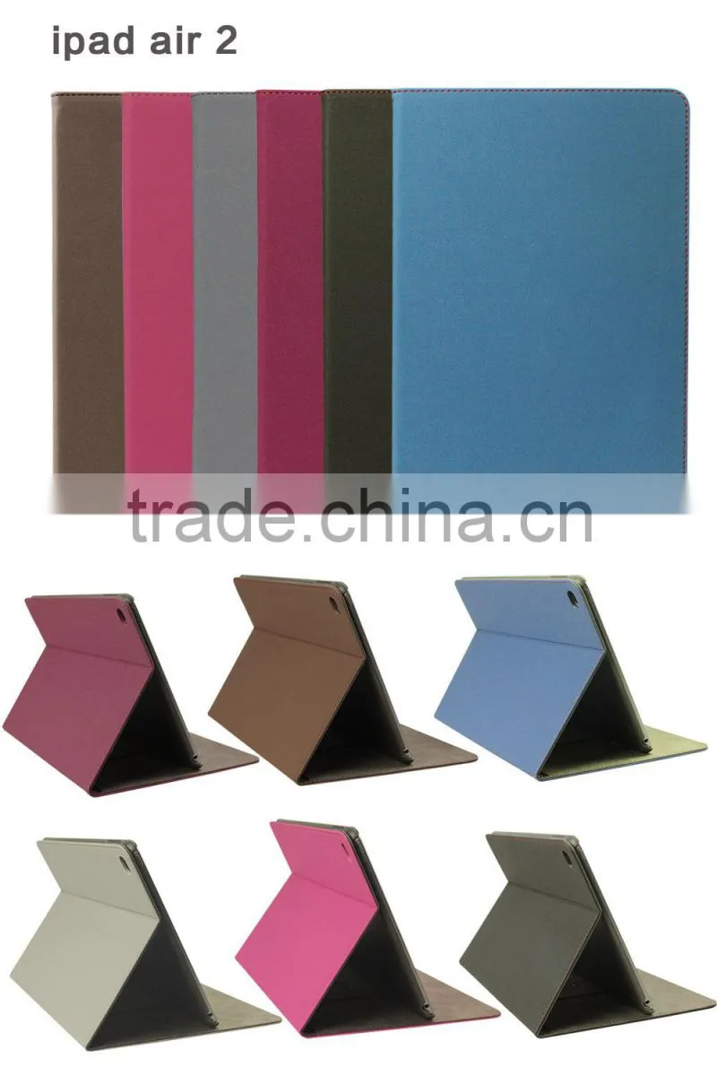 Top Quality Sheepskin Stand Card Slots Leather Case For iPad Air 2/Air