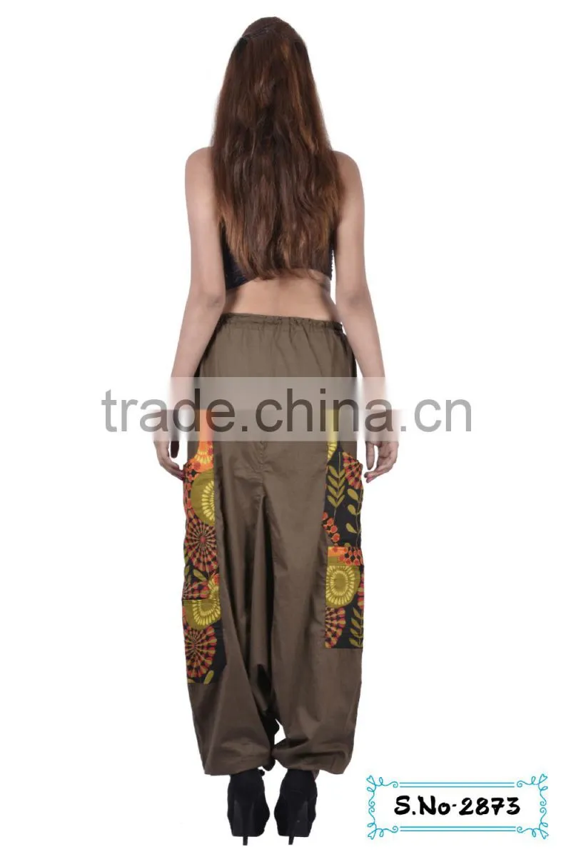 2873 Cotton Printed Pant Pockets Jaipur Smoke Dresses Beachwear palazzo pants