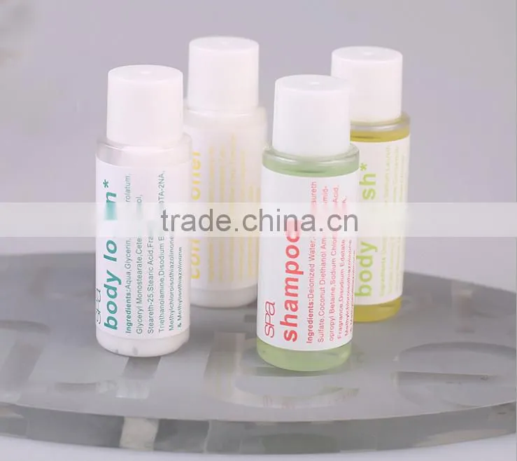 wholesale 30ml-40ml hotel PET bottle for shampoo lotion/empty cosmetics bottles packaging