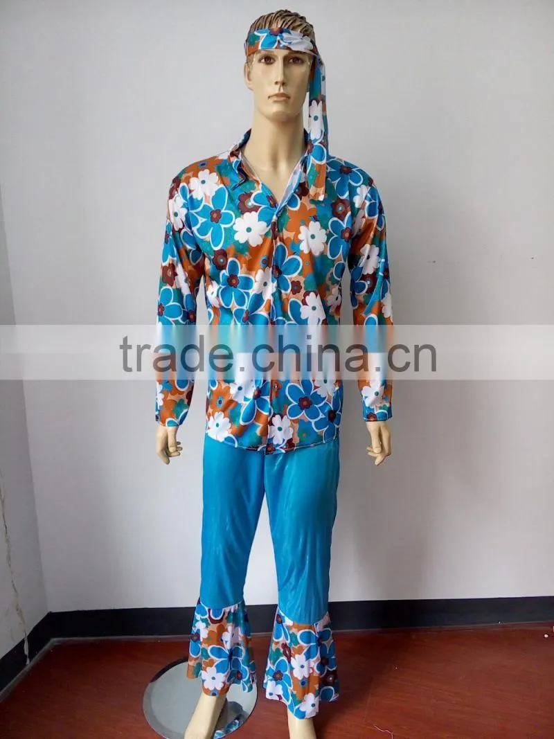 wholesale long bohemian hippie pants dresses mens costume fashion indian hippie clothing with glasses and headbands