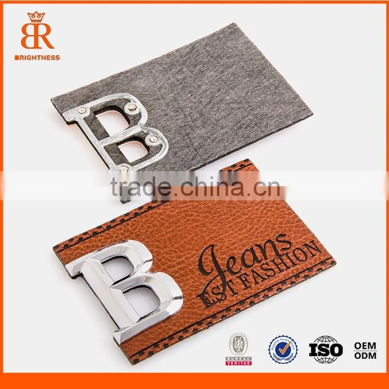 Leather patch new design custom for fashion jeans and clothing