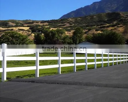 Plastic vinyl horse fence PVC fencing for sale