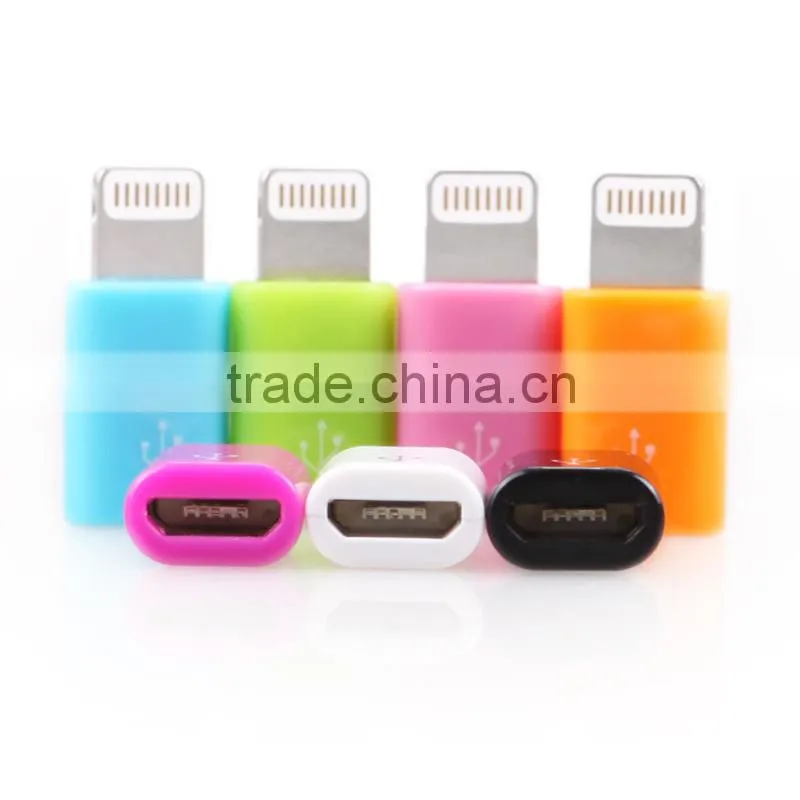 Colorful Micro to 8pin MFi adapter for i6