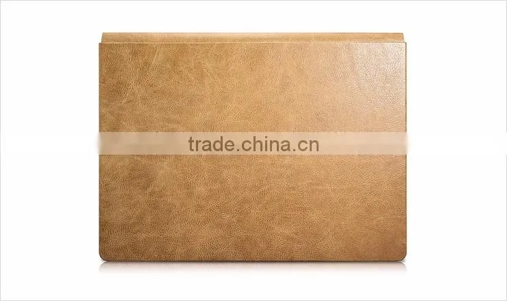 ICARER Genuine Leather Case for Microsoft Surface Book Flip Cover with Stand Function Shenzhou Series