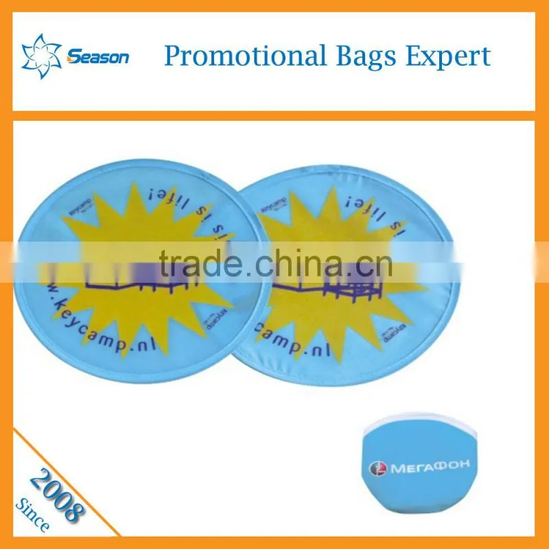 Advertising foldable frisbee fan flying disc customised soft nylon dog frisbee