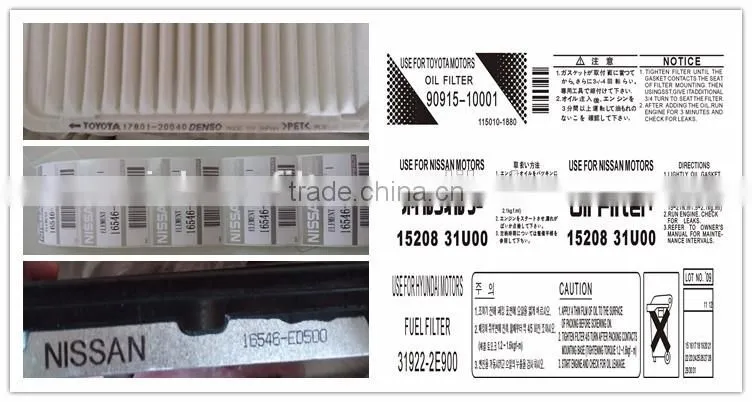 Cylinder Shaped Car Auto Alloy Oil Filter t741010009 Assembly