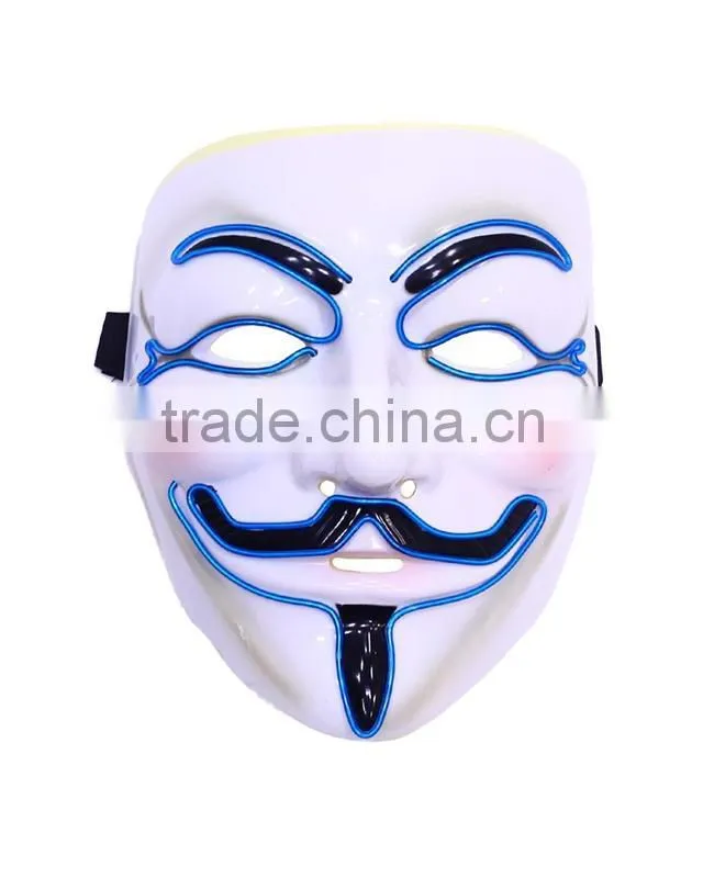 2016 Wholesale El wire light up mask/Light Up EL Mask / el wire mask with high quality