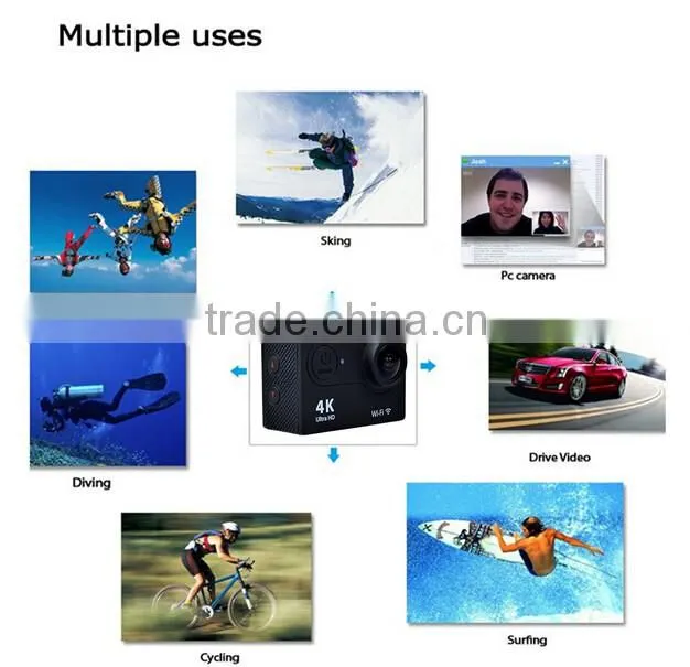 4K 30fps action camera sport cam mini Vedio camera 1080P Ultra HD 170 HD Wide Angle Fish-eye Lens