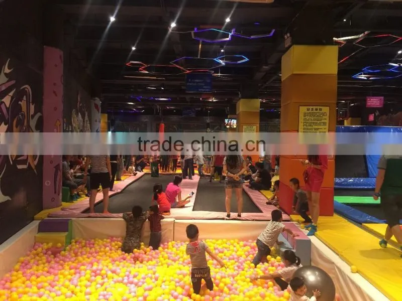 China manufacturer trampoline park playground with ball pool, newest games