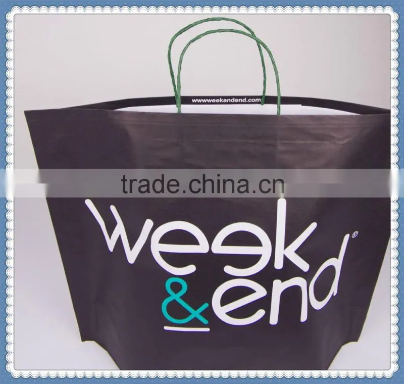 White kraft paper bag flexo printing fashionable and competitive price twisted patch handle