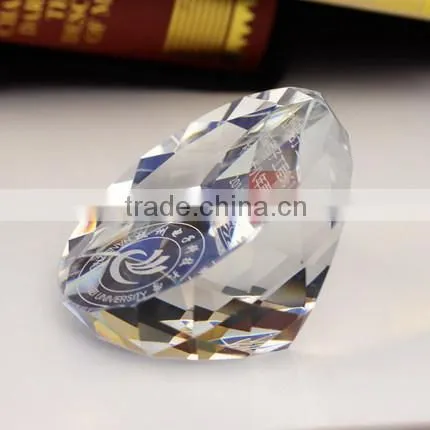 customized crystal glass letterweight for decoration or gift
