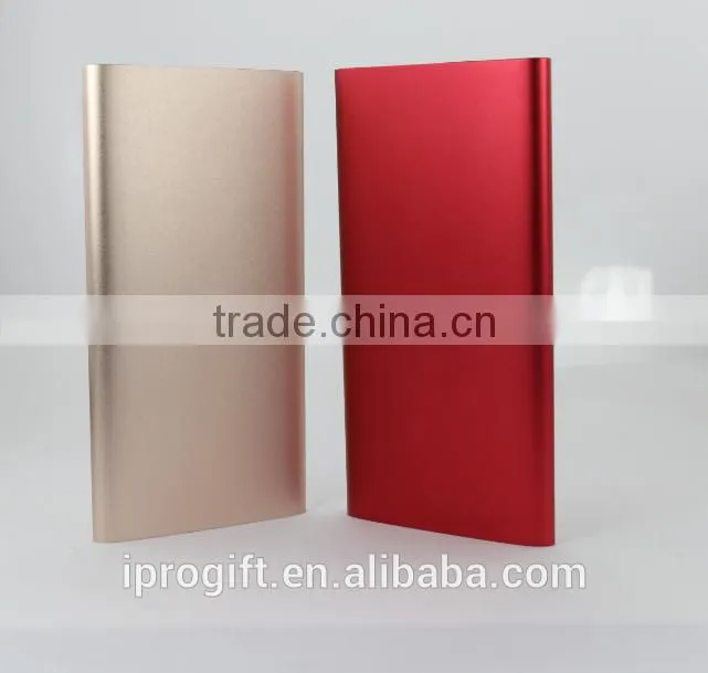 2016 New Design OEM Metal phone power bank 10000mAh