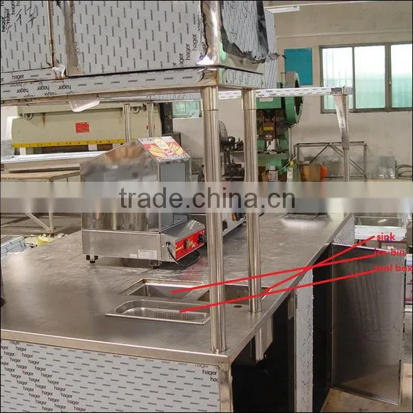 Commercial Customize Stainless Steel Street cotton Candy Cart For Sale