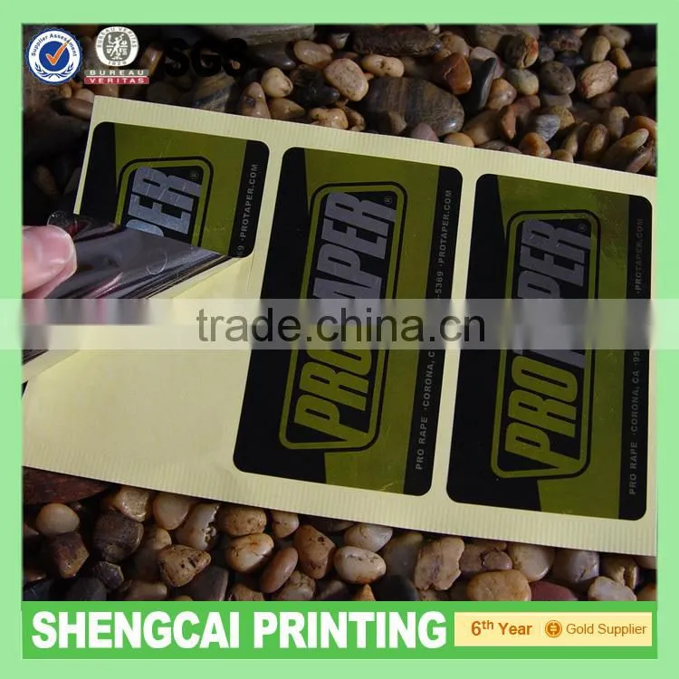 Different material adhesive label