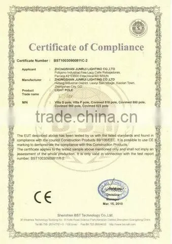 solar outdoor lighting LED solar street lamp (JR-Villa G)
