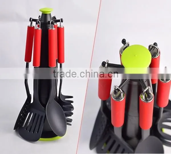 Best Food Grade Nylon Kitchen Utensils Set 6 Pieces For Cooking With Stainless Steel And Tpr Painting Of Kitchen Tools