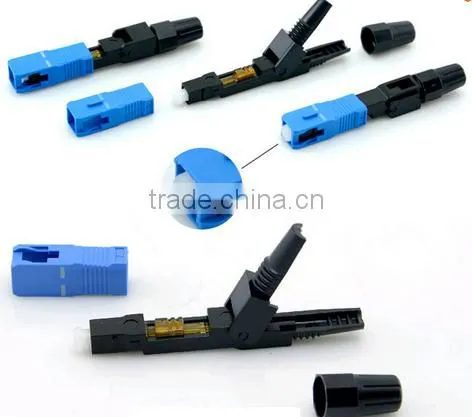 SC APC fiber optic fast connector/fiber optic quick assembly connector/sc field assembly optical connector