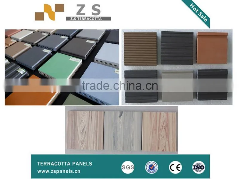 Ceramic Stick for exterior curtain Wall , wood grain look curtain wall