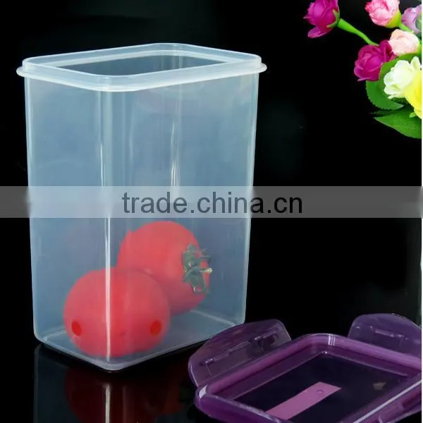 4 sides clip food plastic storage container, 100% leak-proof, hygienic and odourless