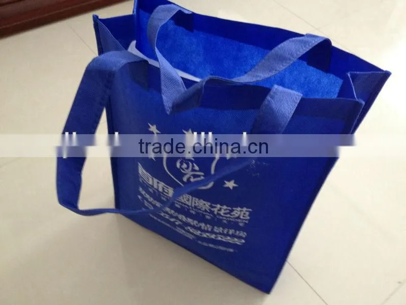 non woven handle bag with hand sewn to bottom