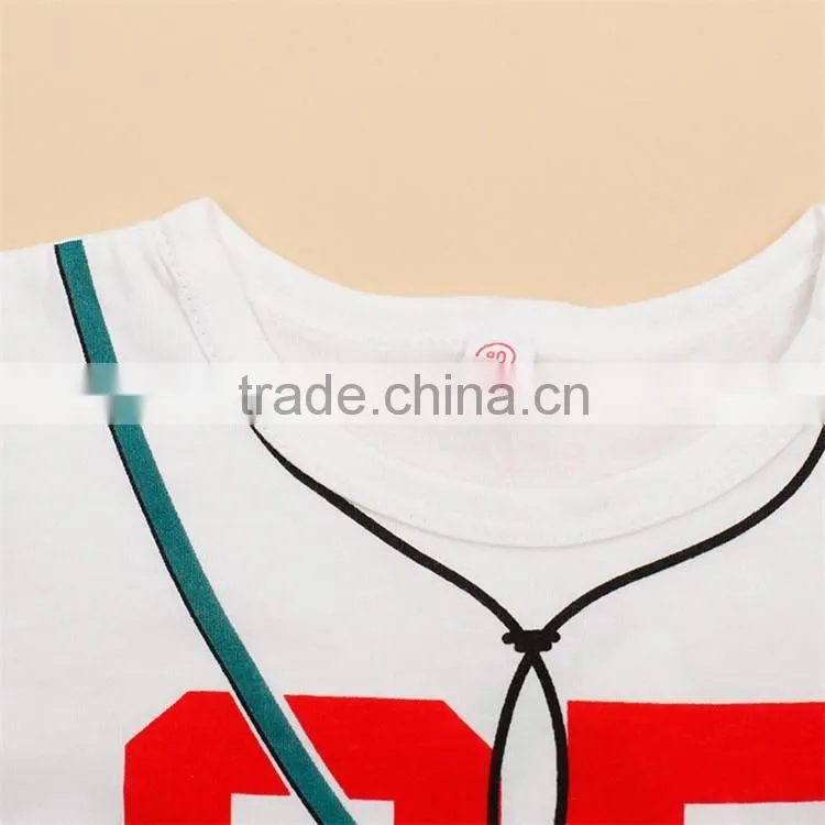 Short sleeve factory price children clothing 2016 new fashion baby girls clothes