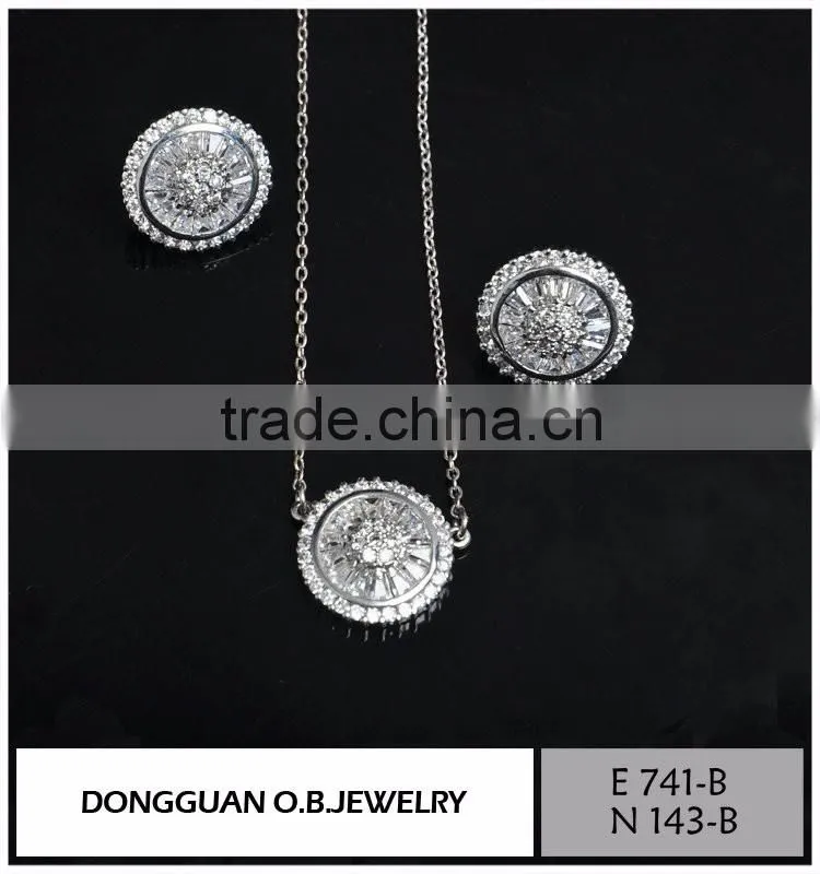 2016 The new Silver Wedding designs Fashion imitation jewelry set