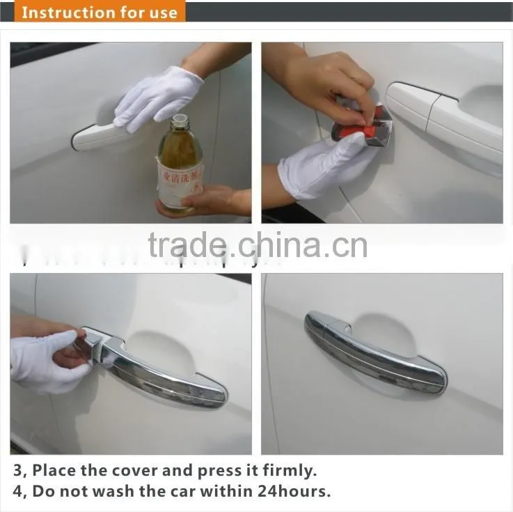 Chrome car accessories abs plastic door handle cover