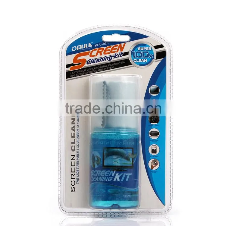 Professional and Hot selling big volume 200ml solution for computer/laptop/LCD screen cleaning kit