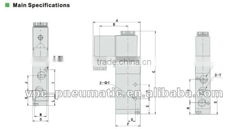 Lead Wiring Type Pneumatic Valve